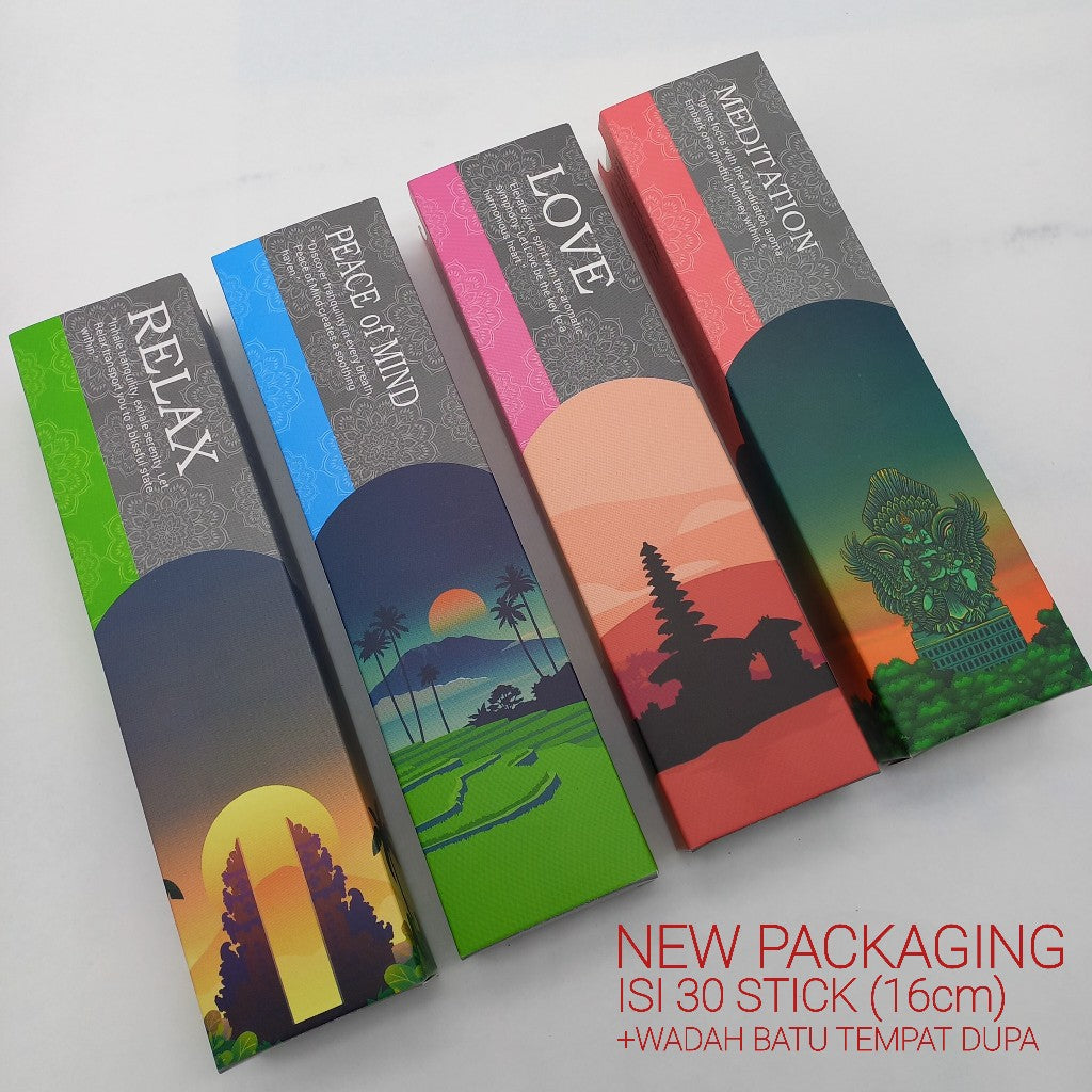 leolle Pengharum Ruangan Dupa Aromaterapi Aromatherapy Bali Incense Relax 1 Box (30 Sticks)